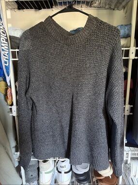 American Eagle Outfitters Dark Charcoal Crewneck Sweater